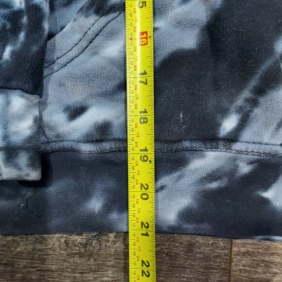 Tie Dye Jon Lauren Hoodie Sweatshirt Pullover Gray White Black Kangaroo Pocket M - Picture 6 of 16